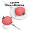 image:imageelago Peach Cover Compatible with Apple AirPods Case 3D Cute Design Case Cover with Keychain Peach US Patent RegisteredRed