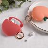 image:imageelago Peach Cover Compatible with Apple AirPods Case 3D Cute Design Case Cover with Keychain Peach US Patent RegisteredRed