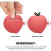 image:imageelago Peach Cover Compatible with Apple AirPods Case 3D Cute Design Case Cover with Keychain Peach US Patent RegisteredRed