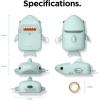 image:imageelago Shark Case Cover Compatible with Apple AirPods Case  Cute 3D Design Cover with Keychain for Apple AirPods 2 1 Baby MintBaby Mint