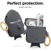 image:imageelago Shark Case Cover Compatible with Apple AirPods Case  Cute 3D Design Cover with Keychain for Apple AirPods 2 1 Baby MintDark Grey