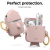 image:imageelago Shark Case Cover Compatible with Apple AirPods Case  Cute 3D Design Cover with Keychain for Apple AirPods 2 1 Baby MintSand Pink