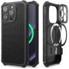 image:imageelago Compatible with iPhone 15 Pro Case Compatible with MagSafe Armor Case US Military Grade Drop Protection Carbon Fiber Texture Tough Rugged Design Shockproof Bumper Cover 61 inch Black