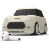 image:imageelago Mini Car AirPods Case with Keychain Compatible with AirPods 1 and 2 Headlights and Taillights Glow in The Dark Patent Registered Classic WhiteClassic White