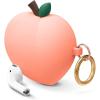 image:imageelago Peach Cover Compatible with Apple AirPods Case 3D Cute Design Case Cover with Keychain Peach US Patent RegisteredPeach