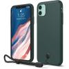 image:imageelago iPhone 11 Slim Fit Case with Attachable Wrist StrapLanyard Slim Light Matte Coating Camera and Screen Protection Designed for iPhone 11 Case Midnight Green