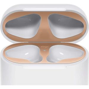 image:imageelago Upgraded AirPods Dust Guard Rose Gold 2 Sets  DustProof Film Luxurious Looking Must Watch Easy Installation Video Protect AirPods from IronMetal Shavings US Patent RegisteredMatte Rose Gold
