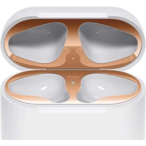 image:imageelago Upgraded AirPods Dust Guard Rose Gold 2 Sets  DustProof Film Luxurious Looking Must Watch Easy Installation Video Protect AirPods from IronMetal Shavings US Patent RegisteredRose Gold