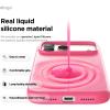 image:imageelago for iPhone 17 Pro Max Case Premium Magnetic Silicone Case Compatible with MagSafe Liquid Silicone Material Protective Cover Shockproof Slim Phone 69 inch BlackIce Red