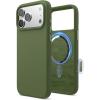 image:imageelago for iPhone 17 Pro Max Case Premium Magnetic Silicone Case Compatible with MagSafe Liquid Silicone Material Protective Cover Shockproof Slim Phone 69 inch BlackCedar Green