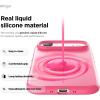 image:imageelago for iPhone 17 Pro Max Case Premium Magnetic Silicone Case Compatible with MagSafe Liquid Silicone Material Protective Cover Shockproof Slim Phone 69 inch BlackIce Red