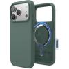 image:imageelago for iPhone 17 Pro Max Case Premium Magnetic Silicone Case Compatible with MagSafe Liquid Silicone Material Protective Cover Shockproof Slim Phone 69 inch BlackMidnight Green