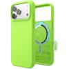 image:imageelago for iPhone 17 Pro Max Case Premium Magnetic Silicone Case Compatible with MagSafe Liquid Silicone Material Protective Cover Shockproof Slim Phone 69 inch BlackLime Green