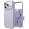 image:imageelago for iPhone 17 Pro Max Case Premium Magnetic Silicone Case Compatible with MagSafe Liquid Silicone Material Protective Cover Shockproof Slim Phone 69 inch BlackPurple