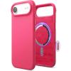 image:imageelago for iPhone 17 Pro Max Case Premium Magnetic Silicone Case Compatible with MagSafe Liquid Silicone Material Protective Cover Shockproof Slim Phone 69 inch BlackIce Red