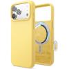 image:imageelago for iPhone 17 Pro Max Case Premium Magnetic Silicone Case Compatible with MagSafe Liquid Silicone Material Protective Cover Shockproof Slim Phone 69 inch BlackYellow