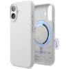 image:imageelago for iPhone 17 Pro Max Case Premium Magnetic Silicone Case Compatible with MagSafe Liquid Silicone Material Protective Cover Shockproof Slim Phone 69 inch BlackWhite