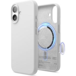image:imageelago for iPhone 17 Pro Max Case Premium Magnetic Silicone Case Compatible with MagSafe Liquid Silicone Material Protective Cover Shockproof Slim Phone 69 inch BlackWhite