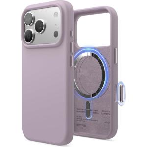 image:imageelago for iPhone 17 Pro Max Case Premium Magnetic Silicone Case Compatible with MagSafe Liquid Silicone Material Protective Cover Shockproof Slim Phone 69 inch BlackSoft Purple