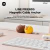 image:imageelago  Line Friends Cable Management Anchor Prevents Charging Cables Falling Functional Cord Organizer for Office and Home Stylish Objet for Desk Management Official Merchandise Brown