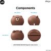 image:imageelago  Line Friends Cable Management Anchor Prevents Charging Cables Falling Functional Cord Organizer for Office and Home Stylish Objet for Desk Management Official Merchandise Brown