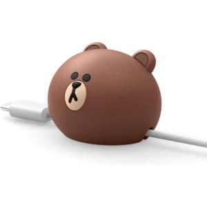 image:imageelago  Line Friends Cable Management Anchor Prevents Charging Cables Falling Functional Cord Organizer for Office and Home Stylish Objet for Desk Management Official Merchandise Brown