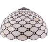 imageWERFACTORY Tiffany Pendant Light Fixture Cream Amber Bead Stained Glass 16 Inch Hanging Lamp Wide 16 Inch Height 40 Inch S005 Series