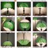 imageWERFACTORY Tiffany Pendant Light Fixture Green Wisteria Stained Glass Hanging Lamp Wide 16 Inch Height 40 Inch S523 Series
