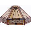 imageWERFACTORY Tiffany Pendant Light Plug in Yellow Hexagon Stained Glass 12 Inch Mission Hanging Lamp S011 Series