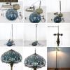 imageWERFACTORY Tiffany Floor Lamp Blue Yellow Liaison Stained Glass Standing Reading Light 16X16X64 Inches Antique Pole Corner Lamp Decor Bedroom Living Room Home Office S160E Series