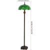 imageWERFACTORY Tiffany Floor Lamp Green Wisteria Stained Glass Standing Reading Light 16X16X64 Inches Antique Style Pole Corner Lamp Decor Bedroom Living Room Home Office S523 Series