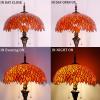 imageWERFACTORY Tiffany Floor Lamp Red Orange Wisteria Stained Glass Standing Reading Light 16X16X64 Inches Antique Style Pole Corner Lamp Decor Bedroom Living Room Home Office S523R Series