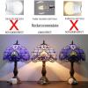 imageWERFACTORY Floor Lamp Tiffany Style Blue Purple Stained Glass Arched Lamp 12X18X64 Inches Gooseneck Adjustable Corner Standing Reading Light Decor Bedroom Living Room S003C Series