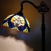 imageWERFACTORY Tiffany Floor Lamp Amber Yellow Liaison Stained Glass Arched Lamp 12X18X64 Inch Gooseneck Adjustable Corner Standing Reading Light Decor Bedroom Living Room S160E Series
