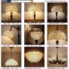 imageWERFACTORY Tiffany Floor Lamp Cream Amber Stained Glass Bead Arched Lamp 12X18X64 Inch Gooseneck Adjustable Corner Standing Reading Light Decor Bedroom Living Room S005 Series