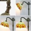 imageWERFACTORY Tiffany Floor Lamp Green Yellow Stained Glass Dragonfly Arch Lamp 12X18X64 Inch Gooseneck Adjustable Corner Standing Reading Light Decor Bedroom Living Room S009G Series