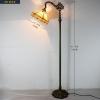 imageWERFACTORY Tiffany Floor Lamp Mission Hexagon Stained Glass Arched Lamp 12X18X64 Inches Gooseneck Adjustable Corner Standing Reading Light Decor Bedroom Living Room S011 Series