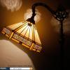 imageWERFACTORY Tiffany Floor Lamp Mission Hexagon Stained Glass Arched Lamp 12X18X64 Inches Gooseneck Adjustable Corner Standing Reading Light Decor Bedroom Living Room S011 Series