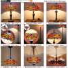imageWERFACTORY Tiffany Floor Lamp Orange Blue Stained Glass Dragonfly Light 12X12X66 Inches Torchiere Standing Corner Torch Uplight Decor Bedroom Living Room Home Office S168 Series