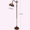 imageWERFACTORY Tiffany Floor Lamp Red Tulip Flower Stained Glass Arched Lamp 12X18X64 Inches Gooseneck Adjustable Corner Standing Reading Light Decor Bedroom Living Room S030 Series A