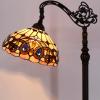 imageWERFACTORY Tiffany Floor Lamp Stained Glass Serenity Victorian Arched Lamp 12X18X64 Inches Gooseneck Adjustable Corner Standing Reading Light Decor Bedroom Living Room S021 Series