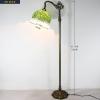 imageWERFACTORY Tiffany Lamp Floor Green Wisteria Stained Glass Arched Lamp 12X18X64 Inches Gooseneck Adjustable Corner Standing Reading Light Decor Bedroom Living Room S523 Series