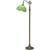 imageWERFACTORY Tiffany Lamp Floor Green Wisteria Stained Glass Arched Lamp 12X18X64 Inches Gooseneck Adjustable Corner Standing Reading Light Decor Bedroom Living Room S523 Series