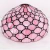 imageWERFACTORY Tiffany Floor Lamp Pink Stained Glass Pearl Bead Light 12X12X66 Inches Torchiere Standing Corner Torch Uplight Decor Bedroom Living Room Home Office S005P Series