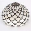 imageWERFACTORY Tiffany Lamp Stained Glass Table Lamp Cream Pearl Bead Style Desk Reading Light 12X12X22 Inches Decor Bedroom Living Room Home Office S005 Series