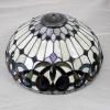 imageWERFACTORY Tiffany Style Table Lamp Colorful Stained Glass Serenity Victorian Bedside Lamp16X16X24 Inches Desk Light Metal Base Decor Bedroom Living Room Home Office S021 Series