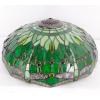 imageWERFACTORY Tiffany Style Table Lamp Green Stained Glass Dragonfly Bedside Lamp 16X16X24 Inch Desk Reading Light Metal Base Decor Bedroom Living Room Home Office S459 Series