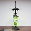 imageWERFACTORY Tiffany Style Table Lamp Green Wisteria Stained Glass Lamp 12X12X22 Inches MotherDaughter Vase Desk Reading Light Decor Bedroom Living Room Home Office S523 Series