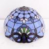 imageWERFACTORY Tiffany Style Table Lamp Lavender Blue Purple Baroque Stained Glass 12X12X22 Inches MotherDaughter Vase Desk Light Decor Bedroom Living Room Home Office S003C Series