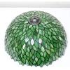 imageWERFACTORY Tiffany Style Table Lamp Stained Glass Bedside Lamp Green Wisteria Desk Reading Light Metal Base 16X16X24 Inches Decor Bedroom Living Room Home Office S523 Series